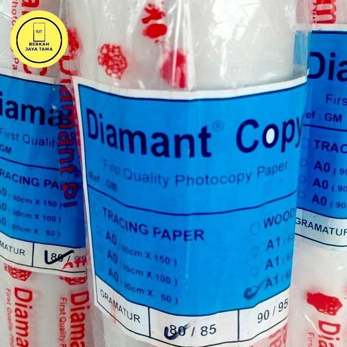 

Diamant Copy Kertas Kalkir Roll A1 62cm x 100m Asli 90/95 Gramukuran Repting Film Stationery