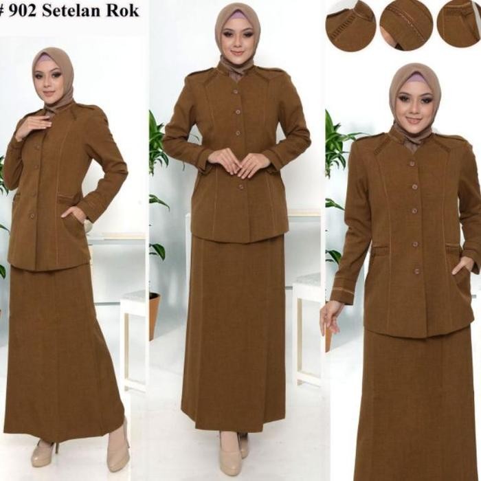 Terbaru Baju Dinas Wanita Pemda Aceh Blazer Pns Asn Keki Seragam Pemda Khaki