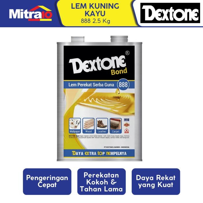

Stok Baru Dextone Lem Kuning Kayu 888 2.5 Kg