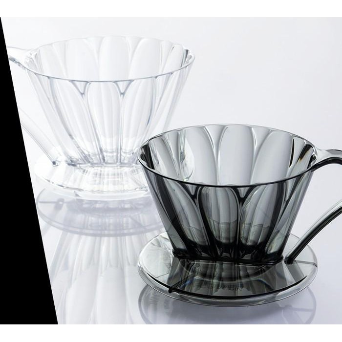 

Cafec Flower Dripper OVAL 101 Tritan 1-2 Cup Trapesium flat bottom Made in Japan