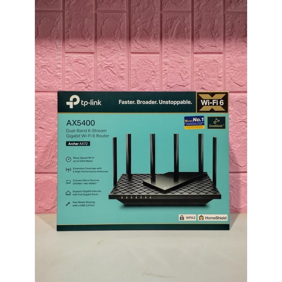 TP-LINK ARCHER AX72 AX5400 DUAL BAND GIGABIT WIRELESS WIFI 6 ROUTER