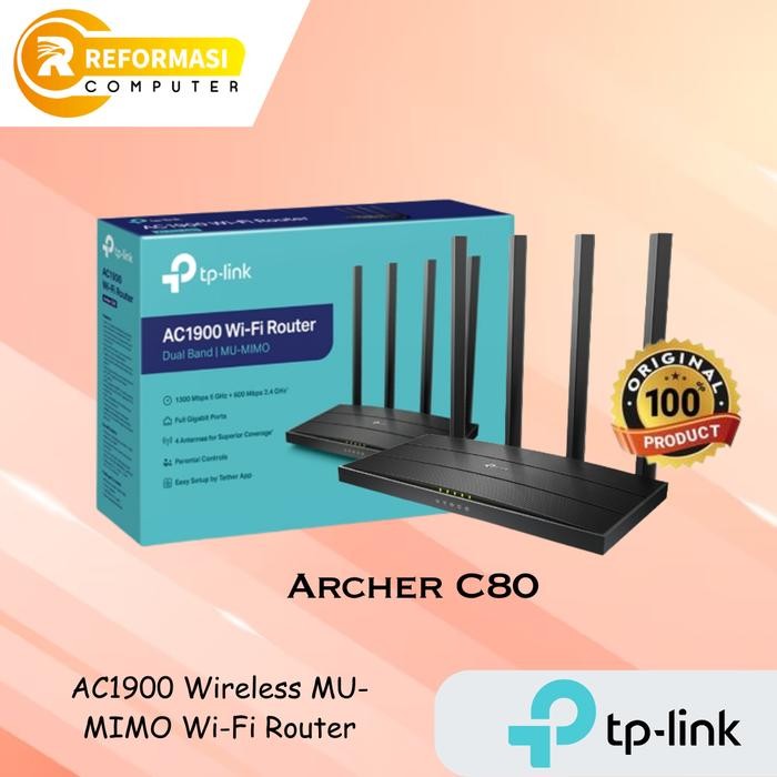 TP-LINK ARCHER C80 AC1900 WIFI ROUTER TPLINK ARCHER C80 C 80