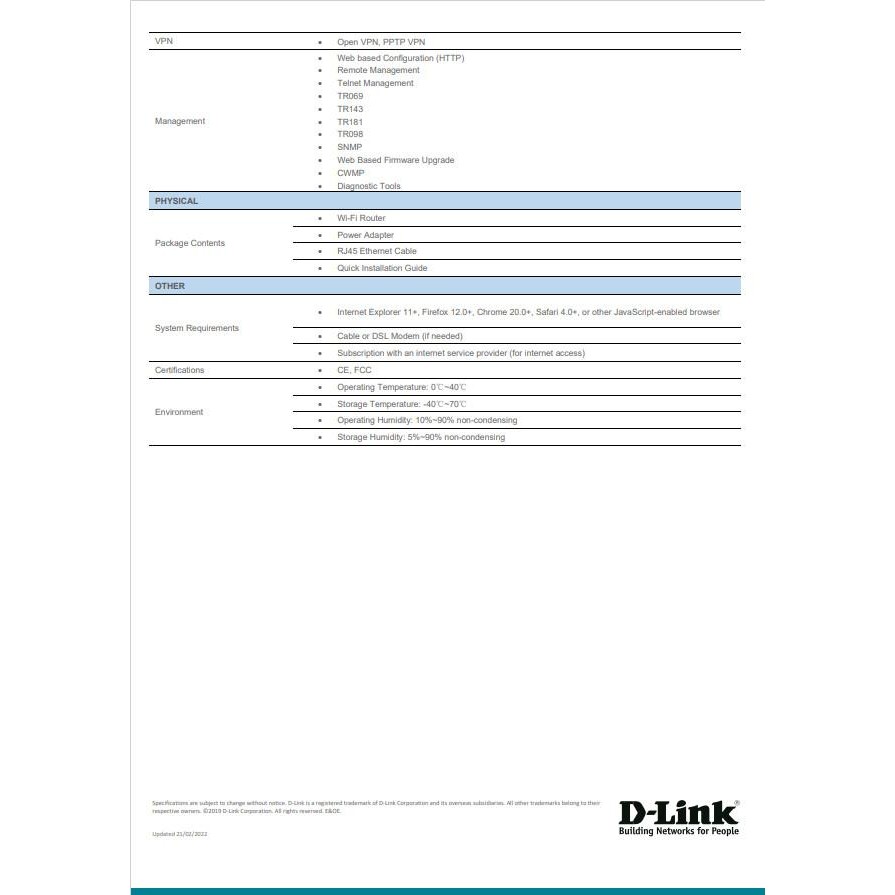 D-LINK DIR-X3000Z AX3000 MESH GIGABIT WIRELESS ROUTER