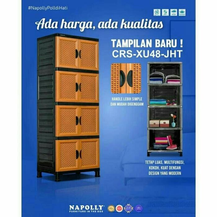 LEMARI PAKAIAN ROTAN NAPOLLY/LEMARI ROTAN SINTETIS NAPOLLY CRS X48 Terlaris