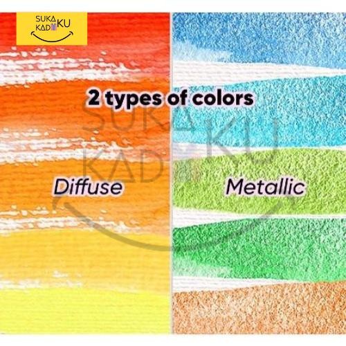 

Giorgione Solid Watercolor Metallic Pearlescent 100 Warna Cat Air Paint Set