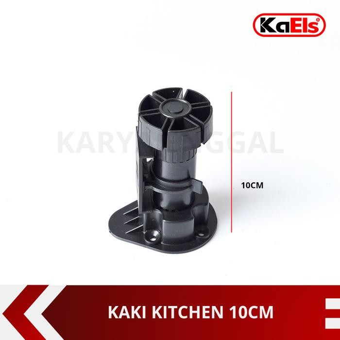 Kaki Meja Dapur Plastik/ Kaki Kitchen 10cm / Leg Stabil Adjuster Hitam *