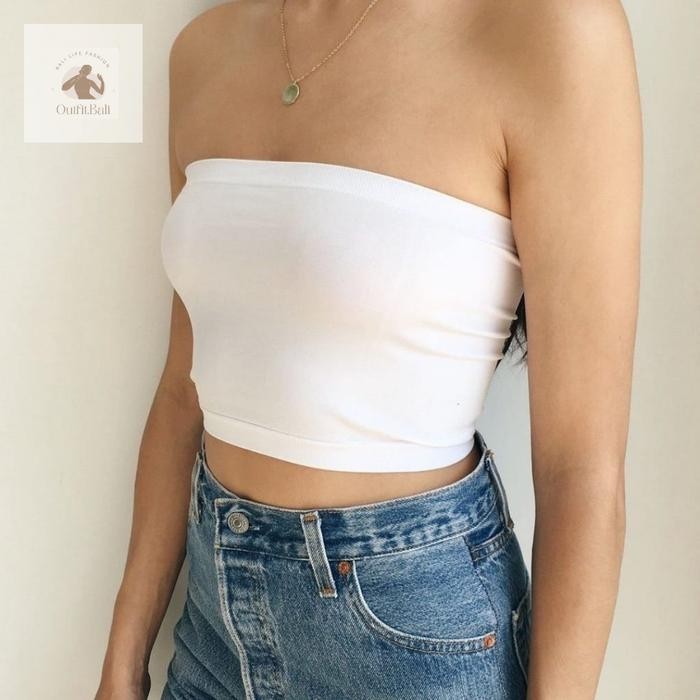 Tank Top / Kemben Katun Sexy Korean Tank Top Crop Atasan Cewek / Wanita *