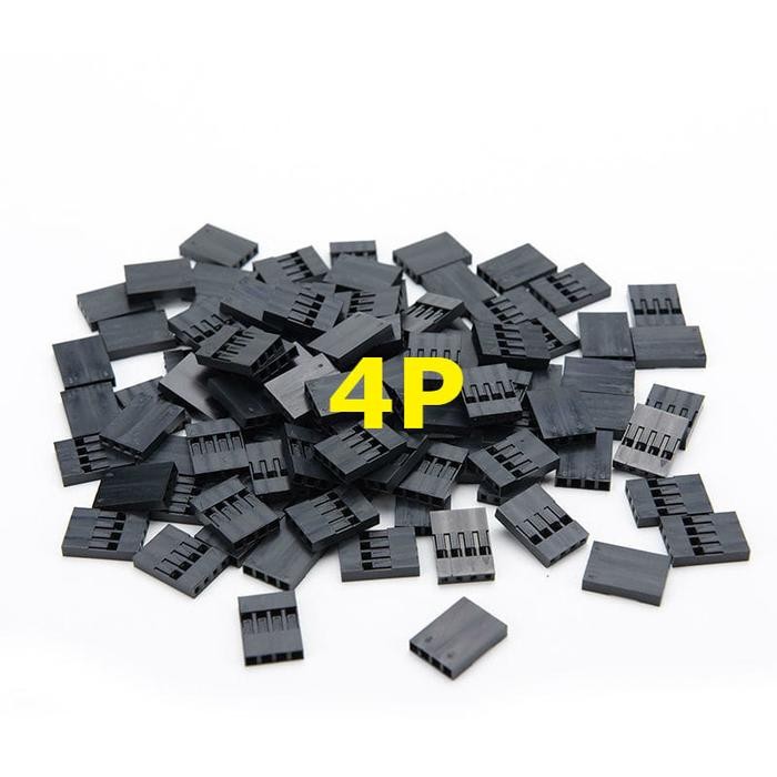 HOUSING 4P 2.54mm dupont jumper wire female pin connector 4 Port *
