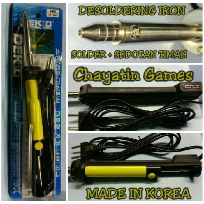 Desoldering Dekko / Solder Plus Sedotan Timah Dekko