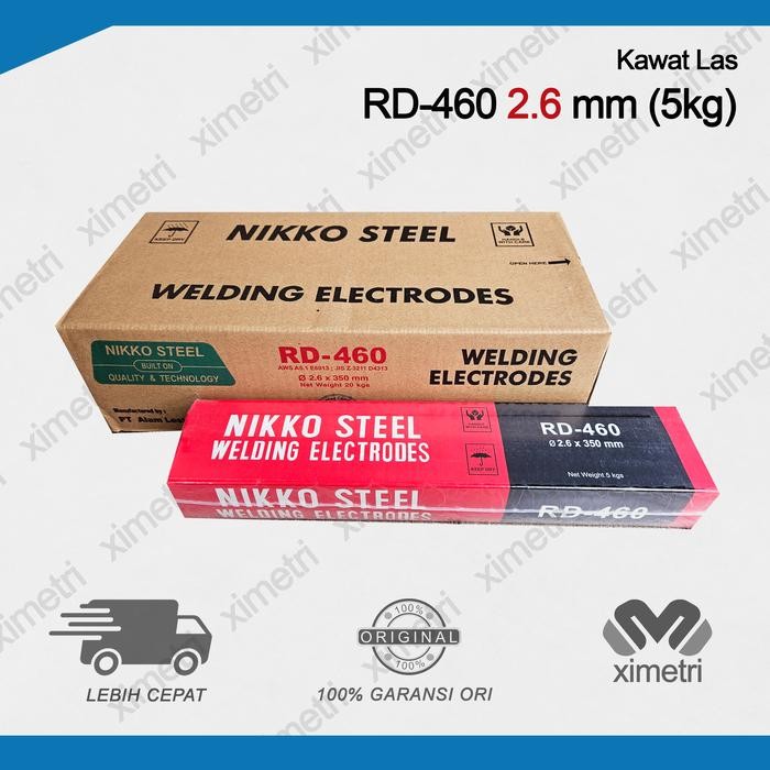 Kawat Las Rd 460 2.6 Mm ( 5 Kg ) Nikko Steel / Las Elektroda Rd460 2,6 Mm