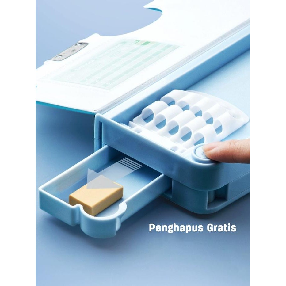 

Kenko Stationary - Aimilo Kotak Pensil Multifungsi Lengkap Peruncing Gunting Penggaris