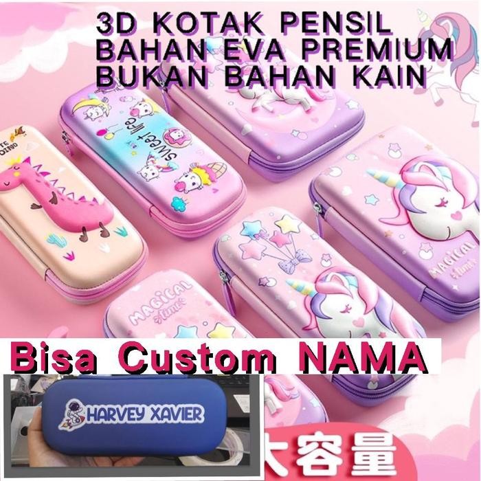 

Deli Stationary - Tempat Pensil Kotak Pensil Anak Cewek 3D Timbul Waterproof Eva Tebal