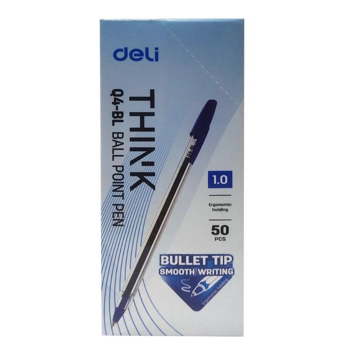 

Deli Stationary - Deli Ballpoint Pen / Bolpoin Tip 1 Mm Isi 50 Pcs Penulisan Halus Eq4