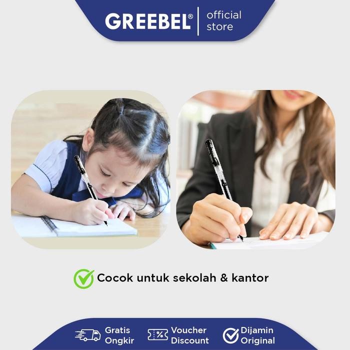 

Deli Stationary - Pulpen Gel / Gel Pen Fine Gel 0.5 Hitam (12Pcs/Set) / Ballpen Gel Ballpoint Bolpen