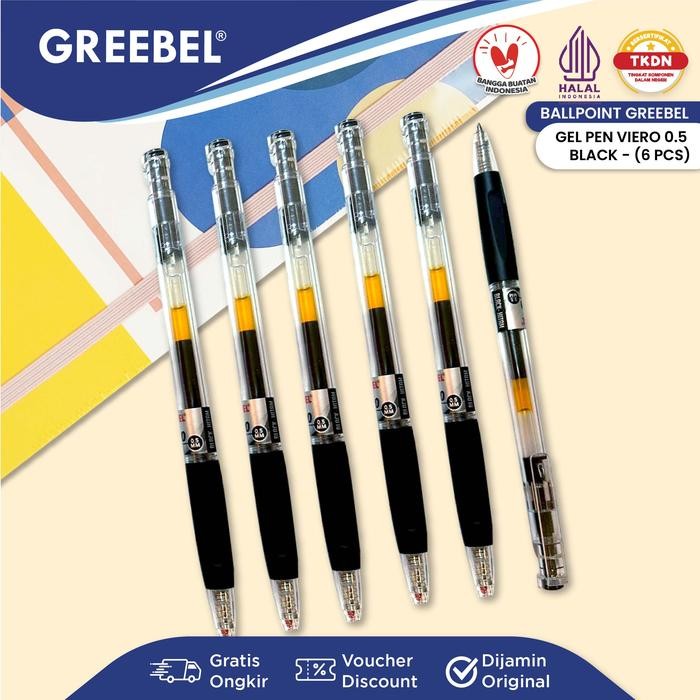 

Deli Stationary - Gel Pen Pulpen Gel Pena Ballpen (Gp-504 Viero - Black) / Alat Tulis Kantor Sekolah