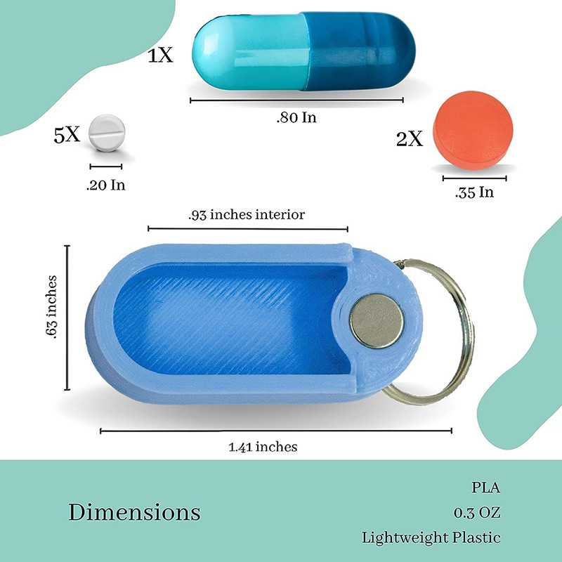 1pc Travel Pill Case Pill Organizer Medicine Organizer Portable Mini Pill Box Keychain Pill Box
