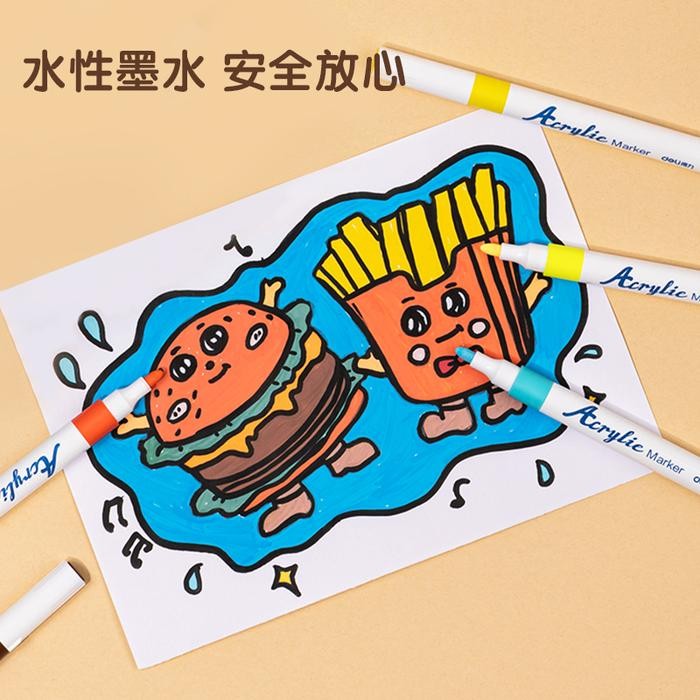 

Deli Spidol Akrilik / Acrylic Marker 48 Colors Hm911 Pasti Ori