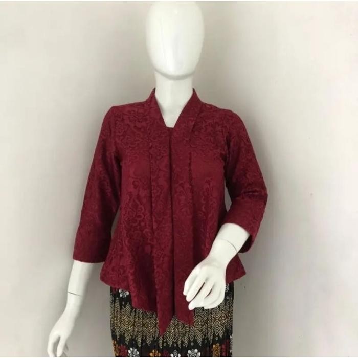 Real pict Atasan Kebaya Brokat Jumbo / Kebaya Floy Brokat /HITAM