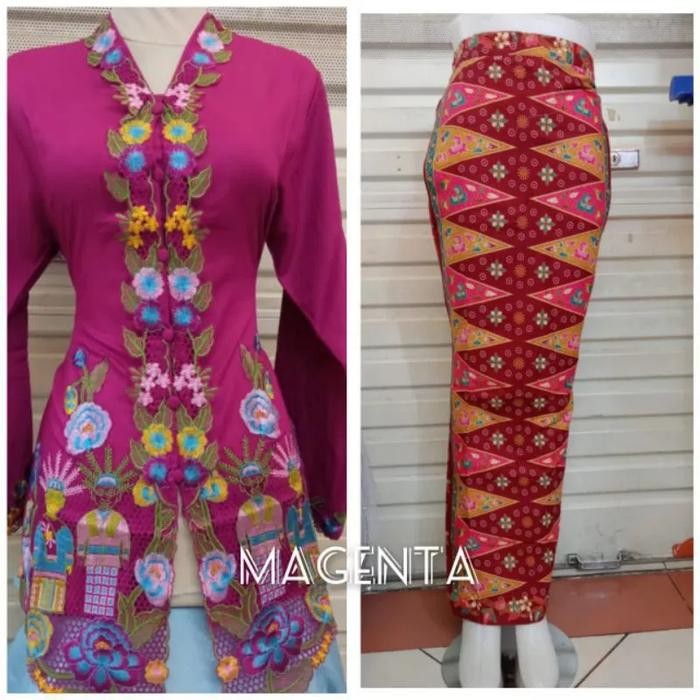 setelan kebaya encim ondel-ondel/kebaya encim betawi/kby encim modern