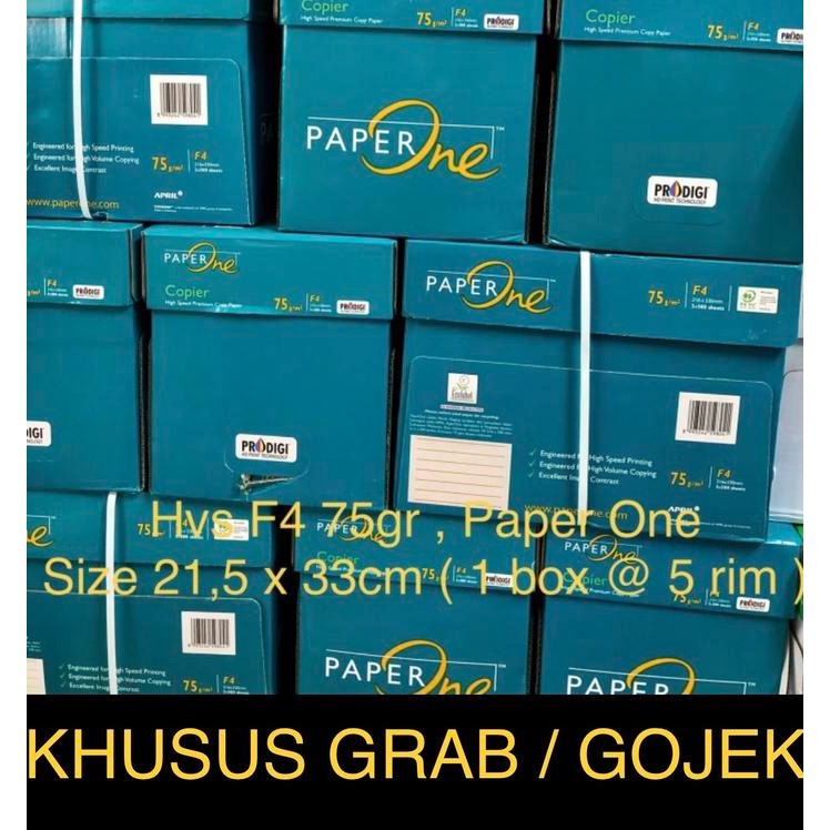 

Hvs F4 75 Gr Paper One ( Box ) Khusus Grab / Gojek