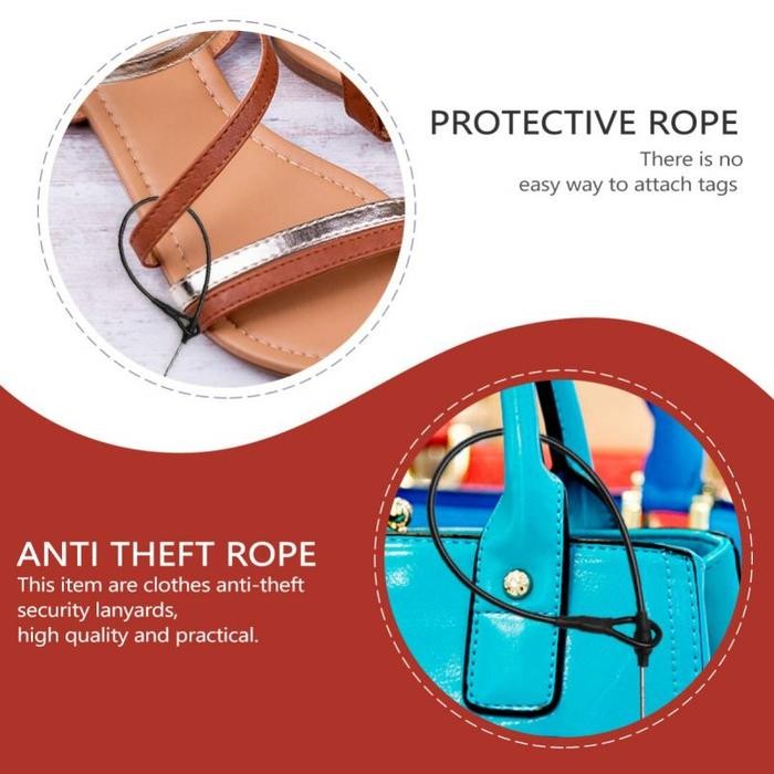 

100Pcs Lanyard Tali Baja Sensor Alarm Toko Butik Supermarket