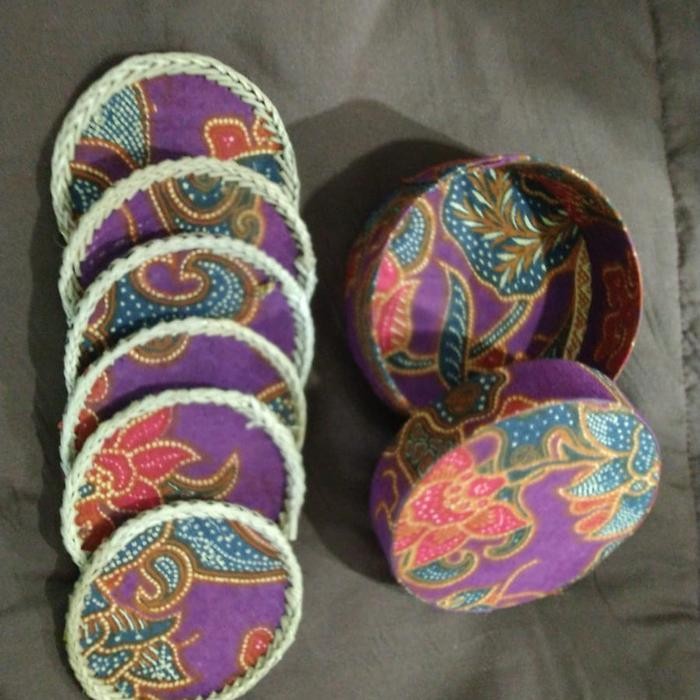 Tatakan Gelas Motif Batik - Coaster Batik