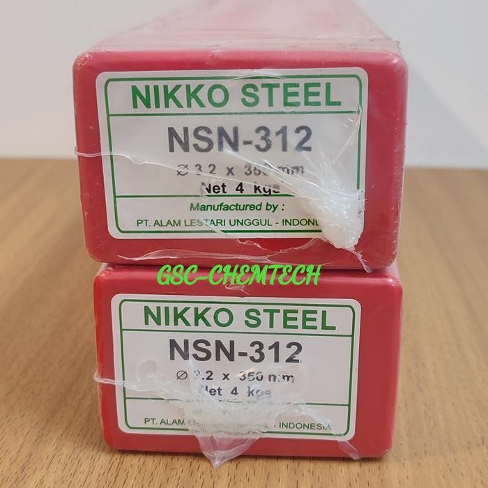 KAWAT LAS STAINLESS STEEL NIKKO STEEL NSN-312 3,2MM