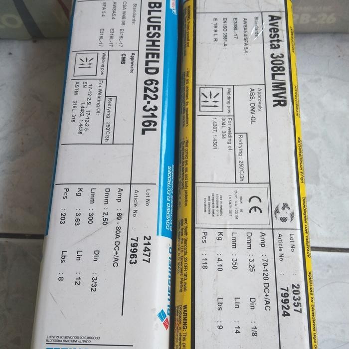 KAWAT LAS STAINLESS BLUESHIELD-316L 2.5MM E316L-17