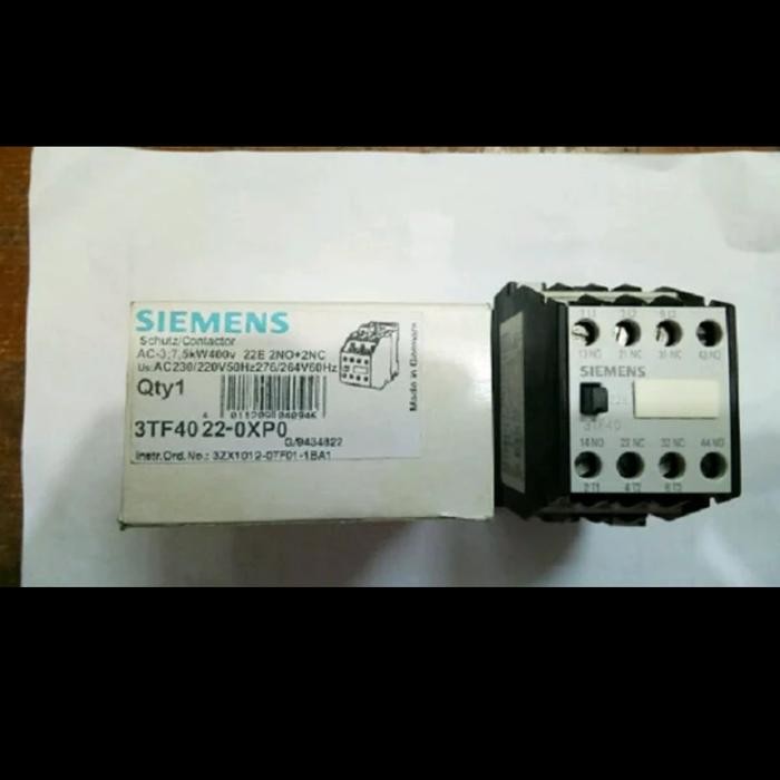 Contactor / Kontaktor Tipe 3TF40-22 7.5 kW 220V Merk Siemens