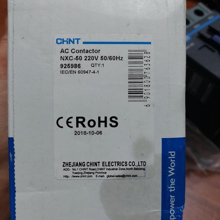 KONTAKTOR CHINT CHNT NXC-50 220V 80A