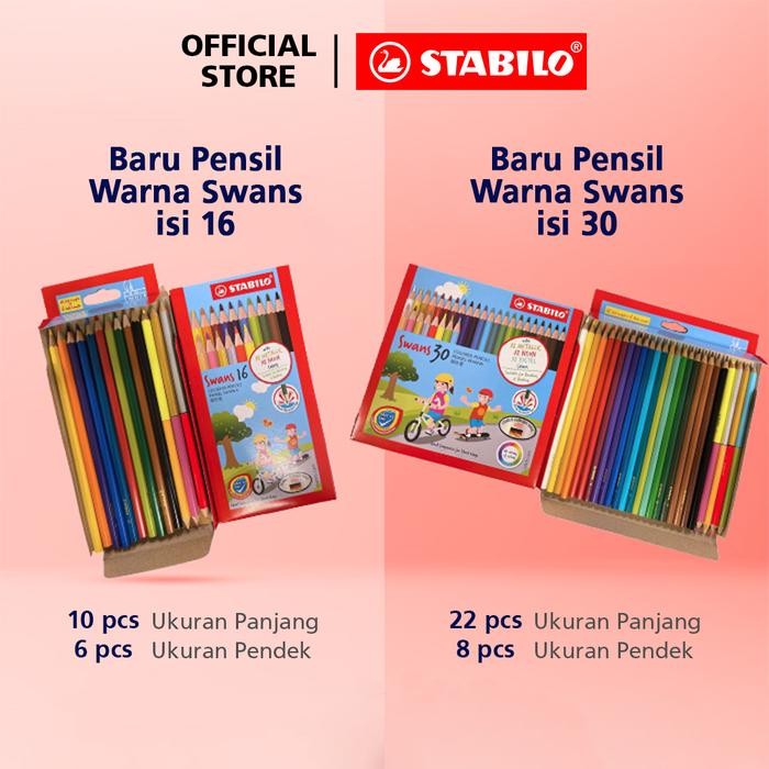 

STABILO Swans Colored Pencils 22+8 pcs / Pensil Warna isi 22+8 pcs