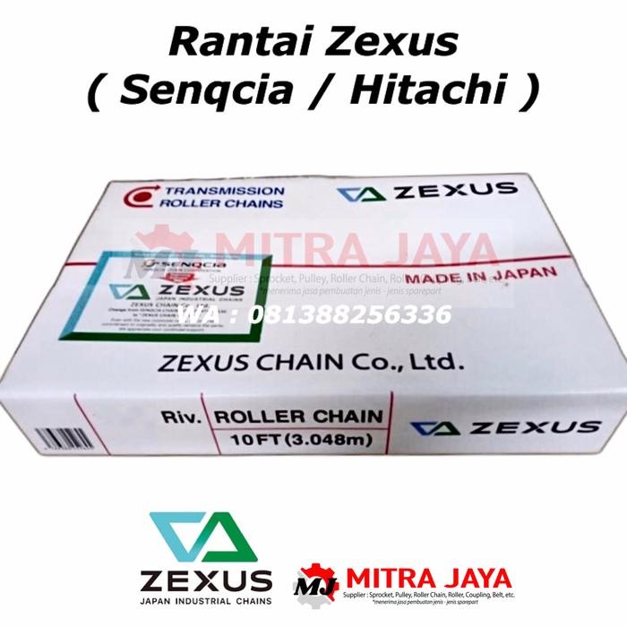 Terlaris Roller Chain Rs 120 - 1 Zexus Senqcia Hitachi ( Rantai Single Jepang )