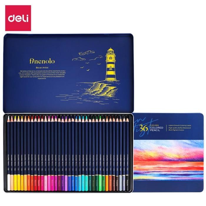 

Deli Colored Pencil EC122 - Pensil Warna Hybrid Tech 24/36/48/72 Warna, Hasil Warna Cerah & Lembut,
