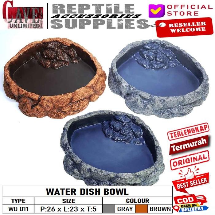 WD011 WATER DISH TEMPAT AIR MINUM BERENDAM BESAR REPTILE ULAR KADAL
