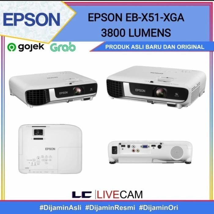FES4 Projector Epson Eb-X51 Xga 3800 Lumens / Projector Infokus Eb-X51