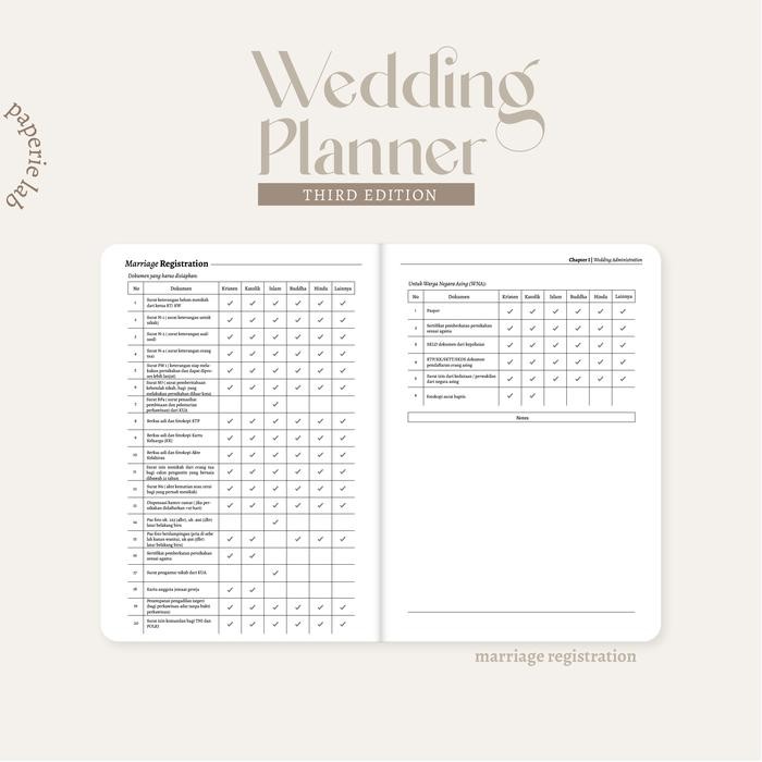 

TUMI Paperie Lab - The Wedding Planner Buku Persiapan Pernikahan Notes Stationery