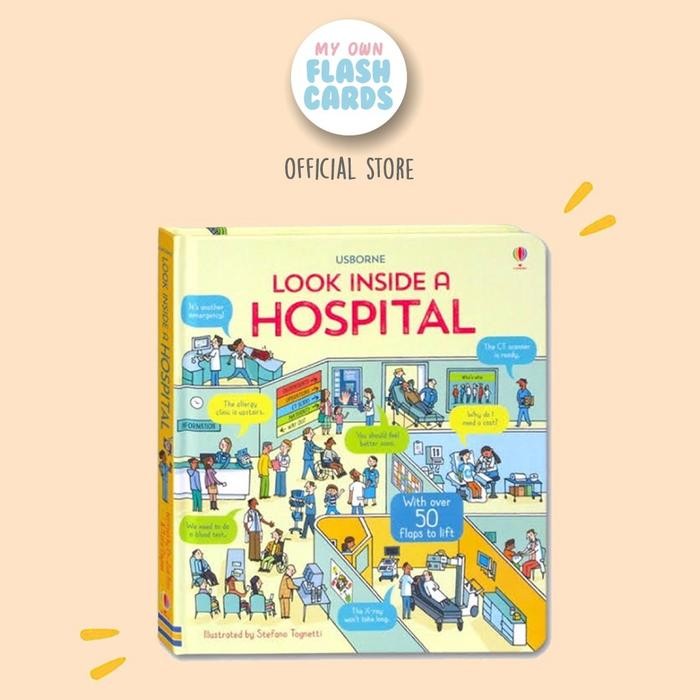 

Usborne Look Inside A Hospital - ted Education Book - Buku Edukasi Anak Rumah Sakit Dokter Doctor