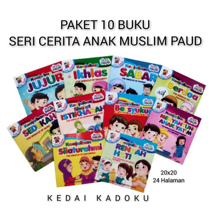 

Paket 10pcs Buku Cerita Anak Seri Muslim Paud