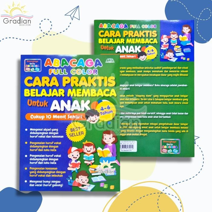 

BUKU BELAJAR MEMBACA ANAK TK & PAUD - ABACAGA FULL COLOR CARA PRAKTIS BELAJAR MEMBACA UNTUK ANAK
