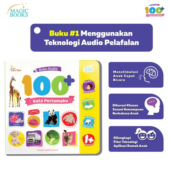 

[Mizan] Buku Boardbook Anak 100+ Kata Pertamaku Bilingual (Indonesia - Inggris) Audio Book