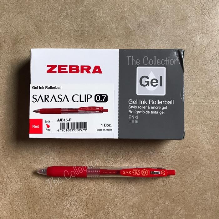 

I77W Atk0436Sr 0.7 Merah Jjb15R Sarasa Zebra Gel Pen Clip Ink Red 0,7Mm