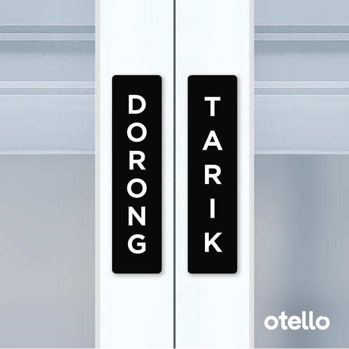 

X689 Dorong Tarik Sign Board Akrilik Sign Label Akrilik Stiker Pintu