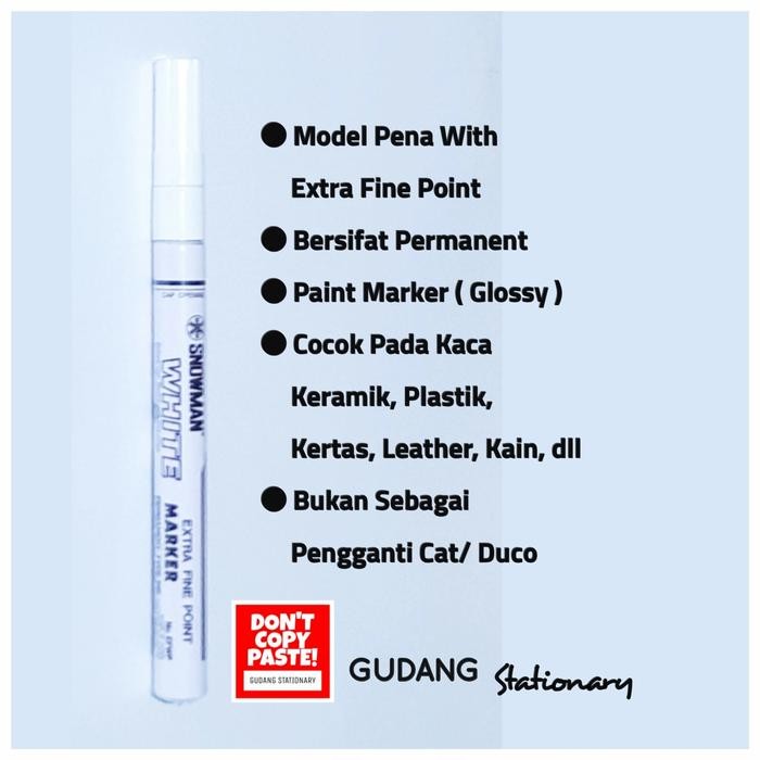 

X689 Spidol Pen Permanent Paint Marker Snowman Putih