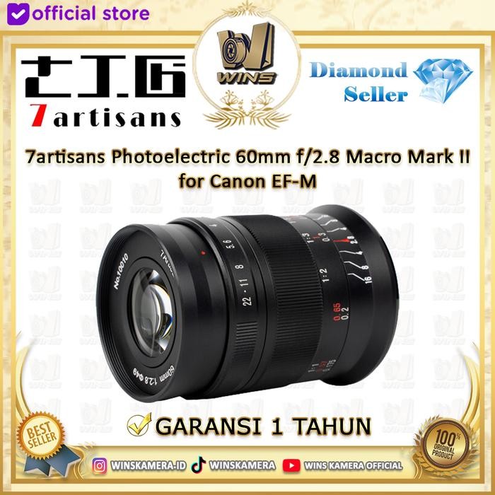 Lensa 7artisans Photoelectric 60mm f/2.8 Macro Mark II for Canon EF-M