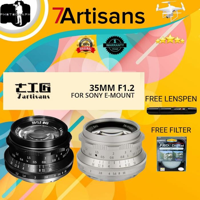 LENSA 7ARTISANS 35MM F1.2 MARKII FOR SONY E-MOUNT / 7 artisans 35mm