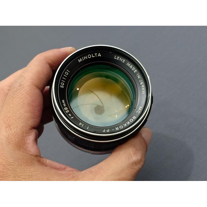 Lensa Minolta 58mm F1.4 MC Rokkor PF Mulus Banget SN 5011101
