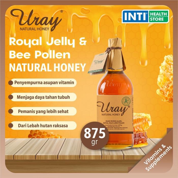 

Madu Uray Natural Honey Royal Jelly & Bee Pollen 875gr Madu Murni Syrup Bahan