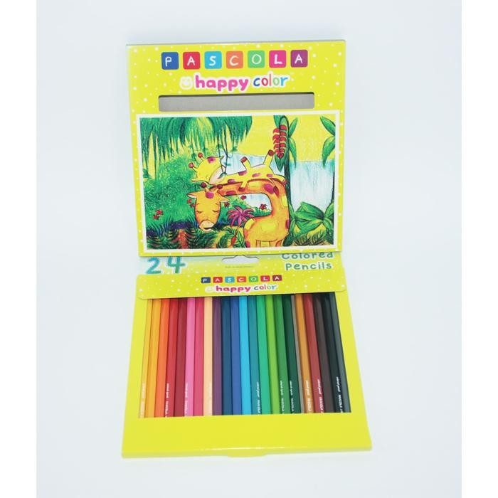

Colour Pencil / Pensil Warna Pascola Happy Color Long Isi 24 Warna
