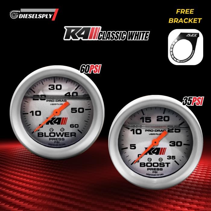 Boost Meter R4 Classic 60 Psi Innova/Fortuner/Pajero Free Bracket