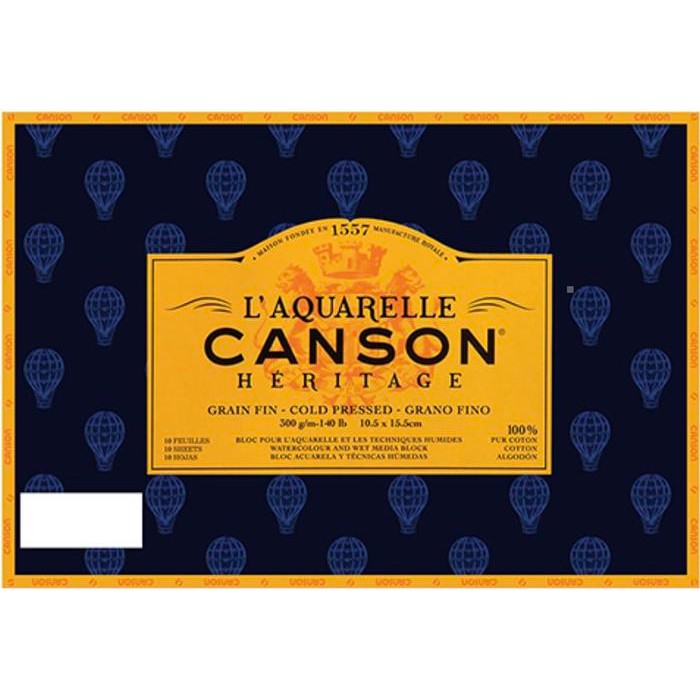 

CANSON HERITAGE watercolor envelope size 100 x 155mm, 300 g, 10 sheets